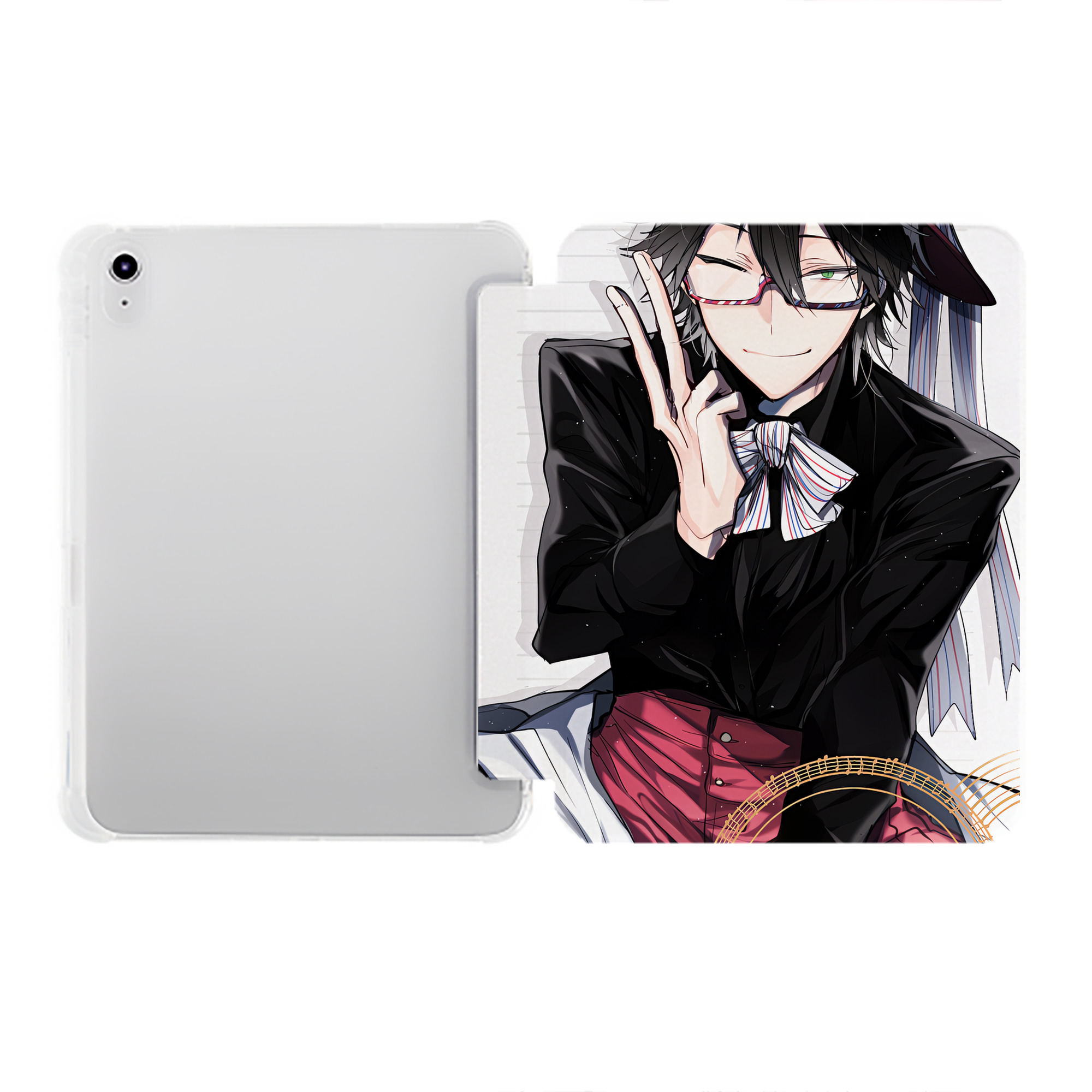 （画像用） 文豪ストレイドッグス Bungo Stray Dogs IPad ケース ペン収納付き 三つ折りスタンド PUレザー×シリコン 対応機種9.5/10.5/10.9インチ